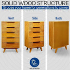 Acacia Harmony Dresser with 5 Drawers for Stylish Storage Solutions