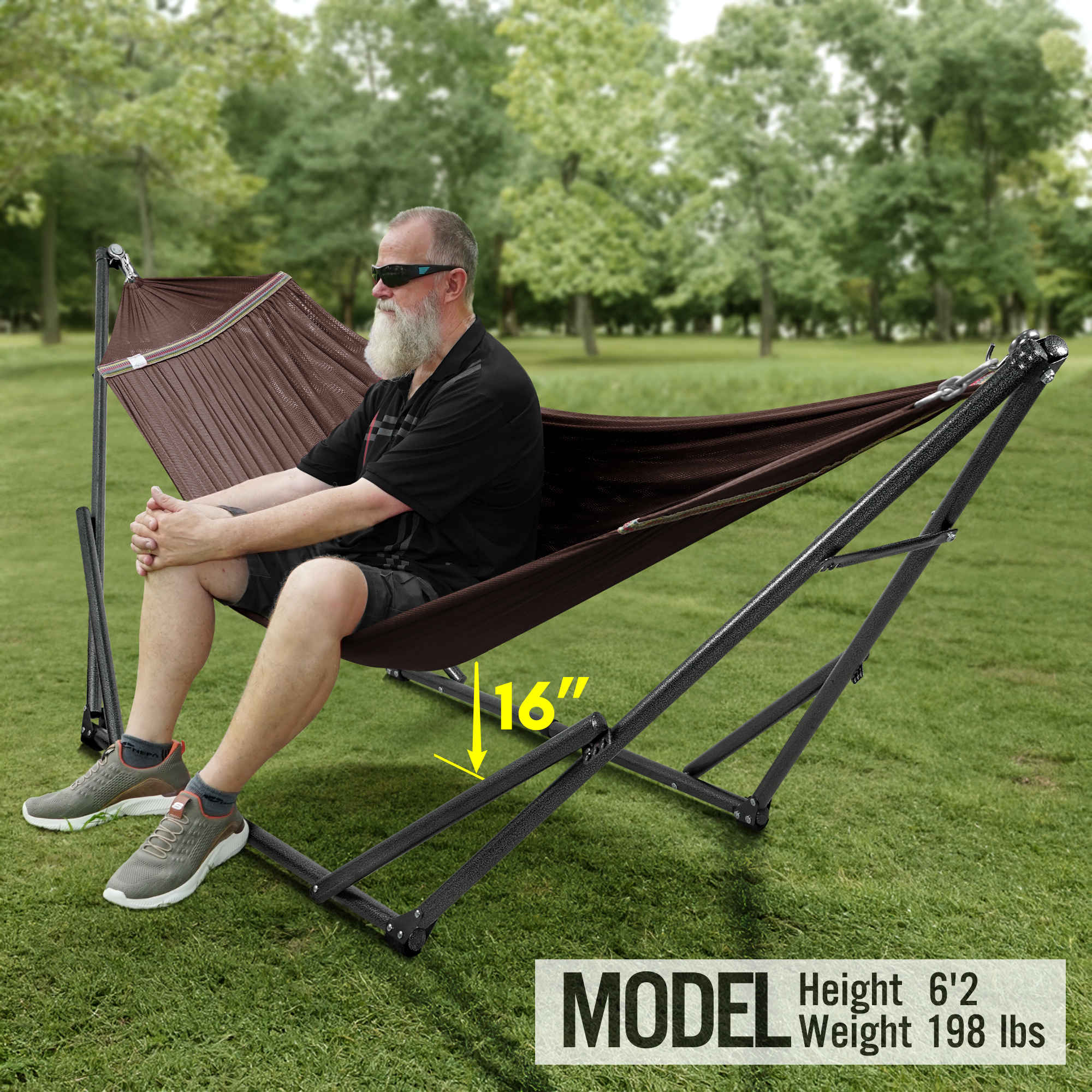 Tranquillo Universal Hammock with Medium Size Stands for Ultimate Relaxation - Ideal Universal Hammock Stands - Medium Size