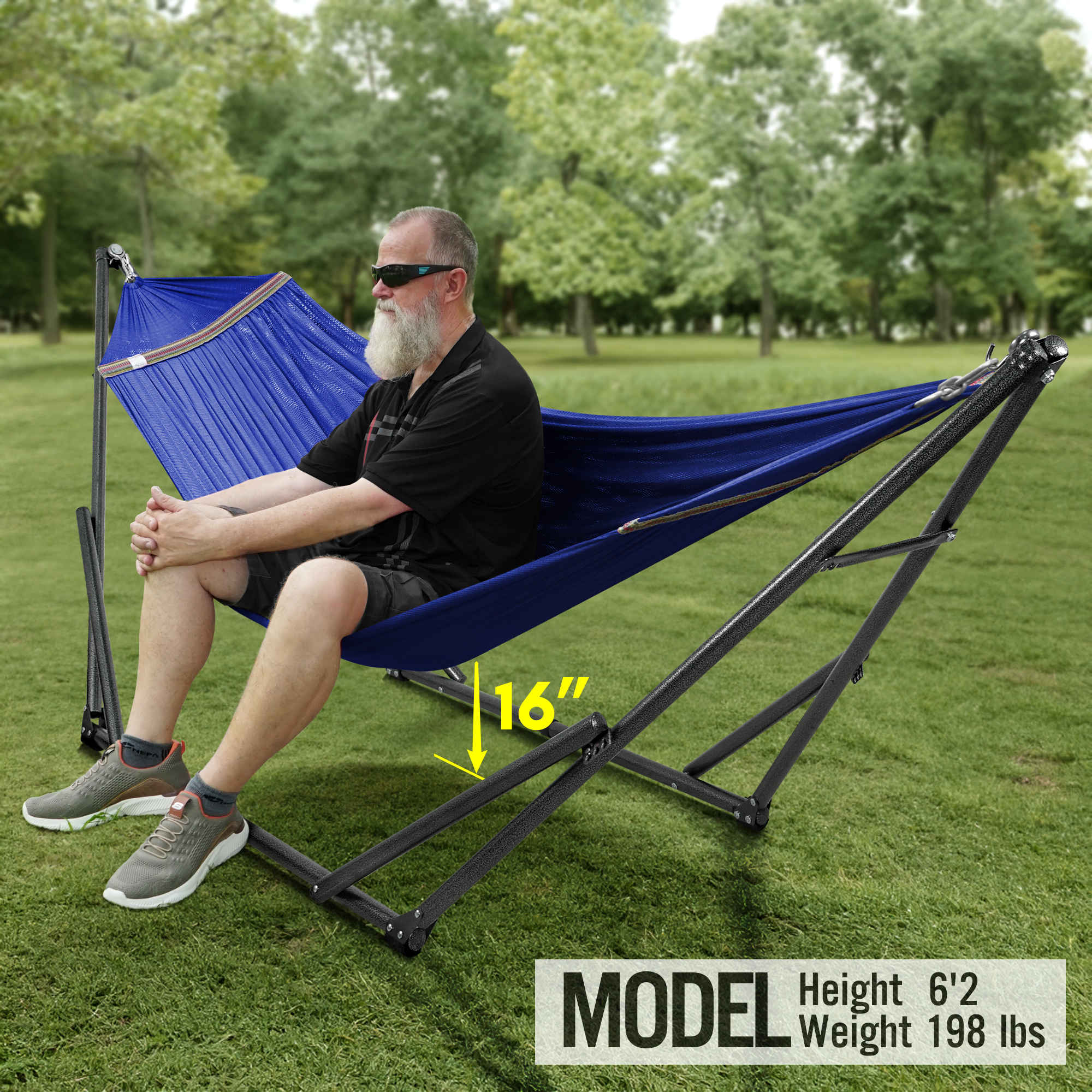 Tranquillo Universal Hammock with Medium Size Stands for Ultimate Relaxation - Ideal Universal Hammock Stands - Medium Size