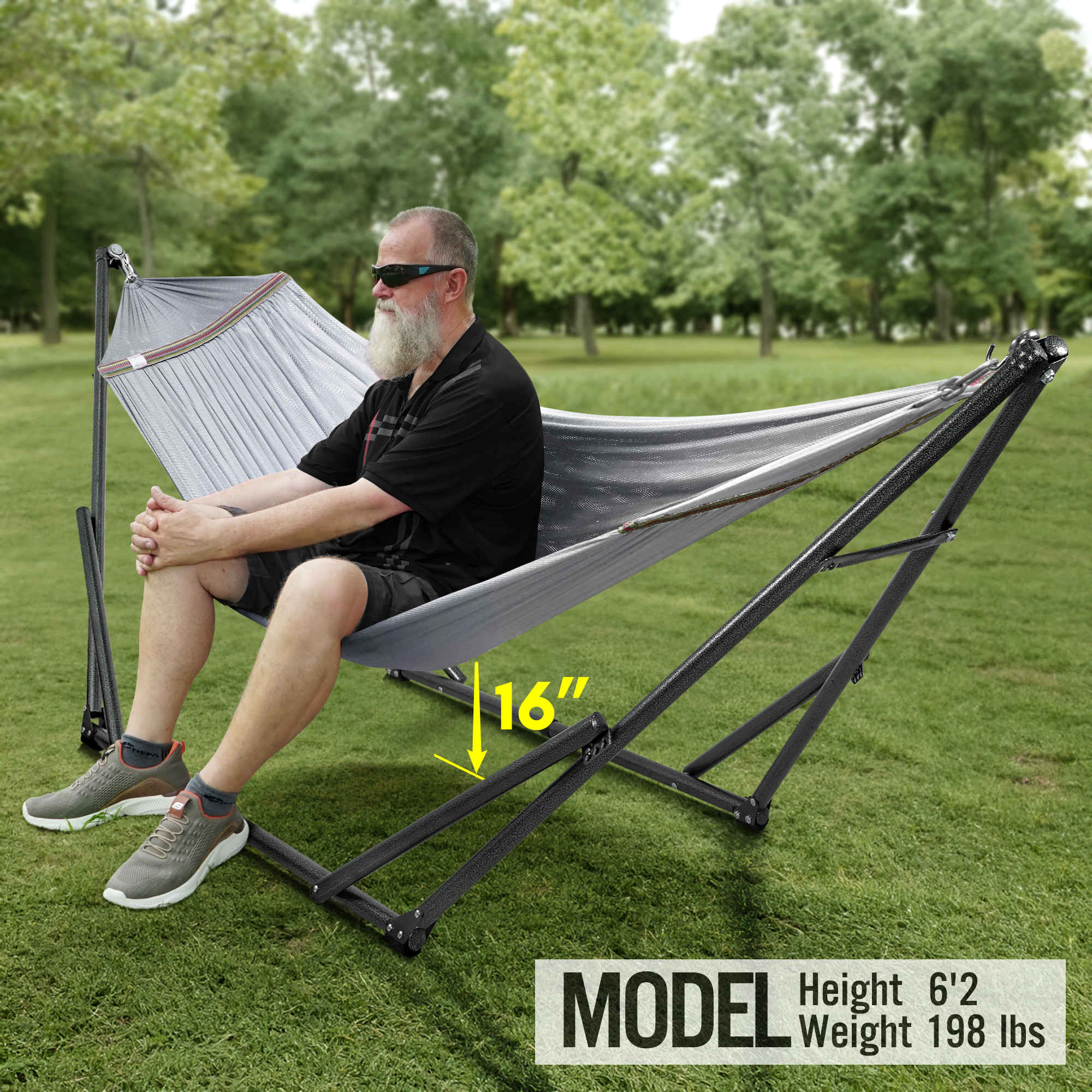 Tranquillo Universal Hammock with Medium Size Stands for Ultimate Relaxation - Ideal Universal Hammock Stands - Medium Size