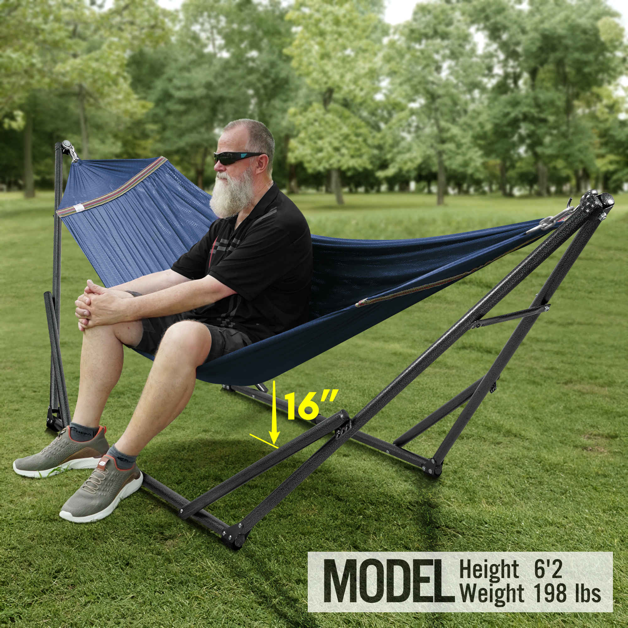 Tranquillo Universal Hammock with Medium Size Stands for Ultimate Relaxation - Ideal Universal Hammock Stands - Medium Size
