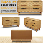 Acacia Elara Dresser with 6 Drawers for Stylish Storage Solutions