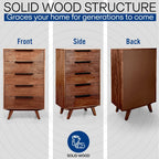 Acacia Harmony Dresser with 5 Drawers for Stylish Storage Solutions