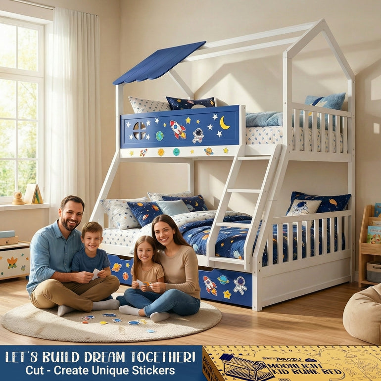 Moonlight Kid Bunk Bed - Stylish and Space-Saving Bunk Bed for Kids