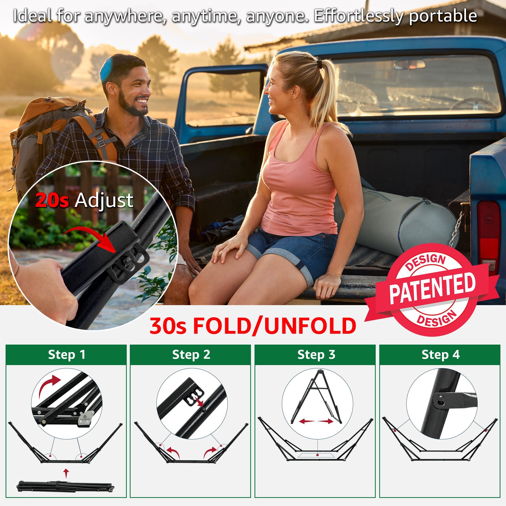 Tranquillo Unity Canvas Hammock Stand for Ultimate Relaxation