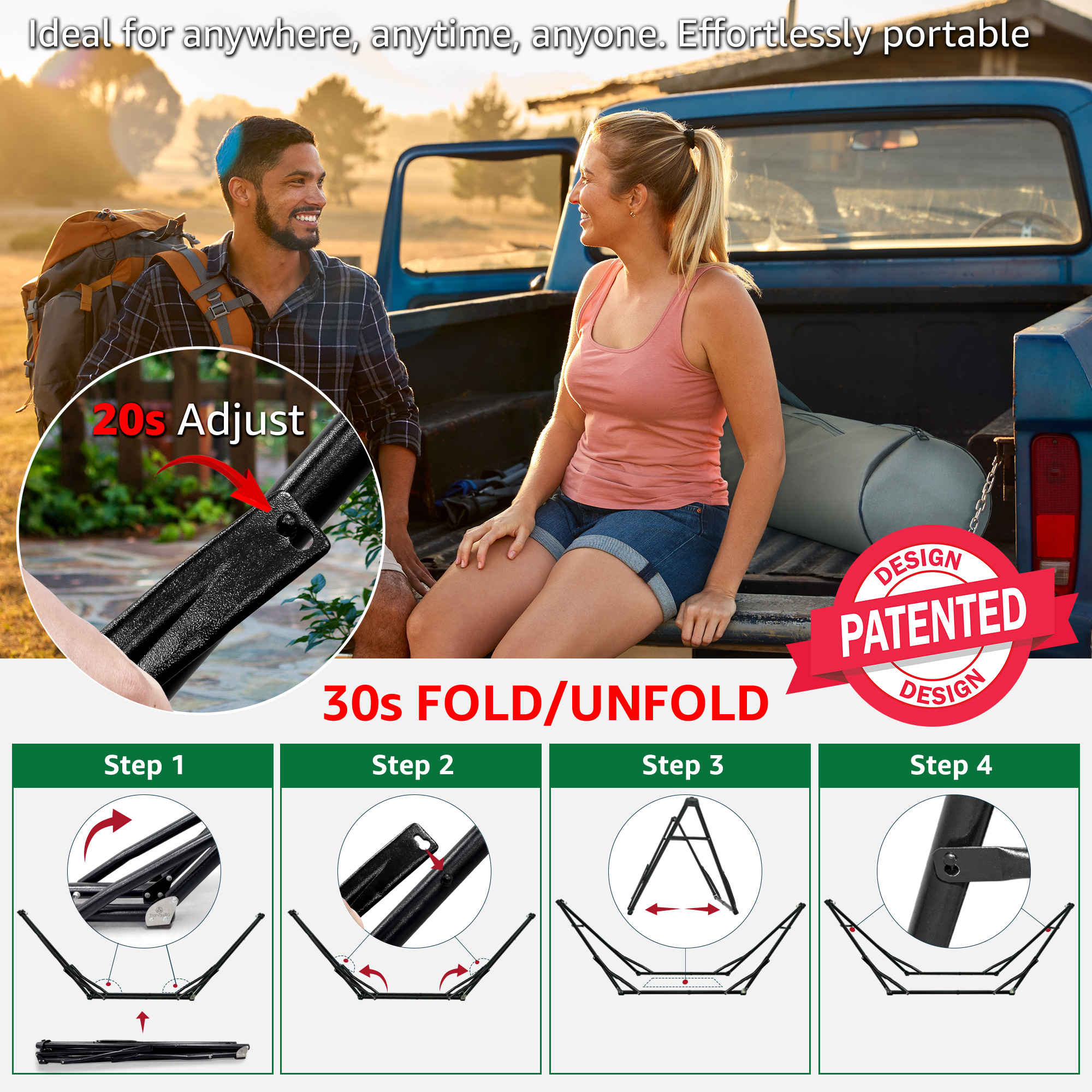 Tranquillo Unity Canvas Hammock Stand for Ultimate Relaxation