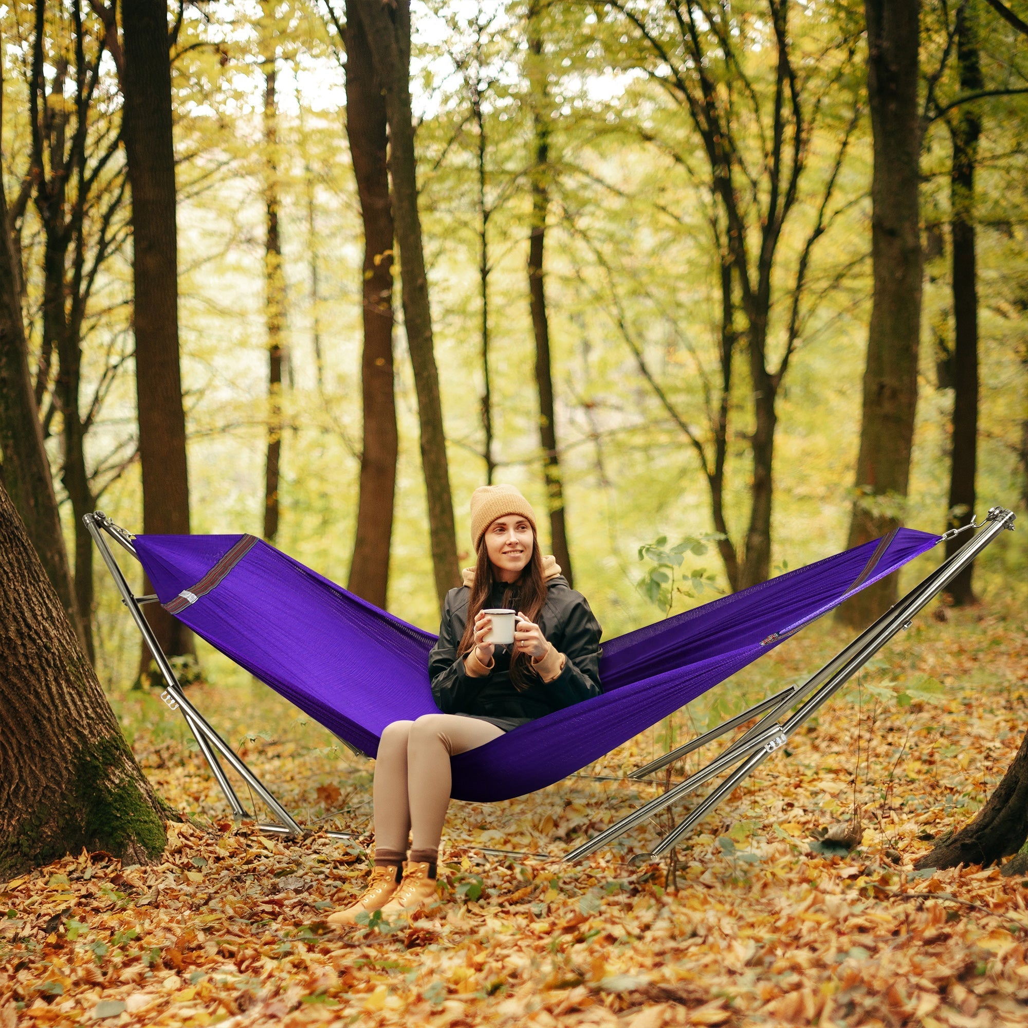 Tranquillo Original Stainless Steel Hammock Stand for Ultimate Relaxation