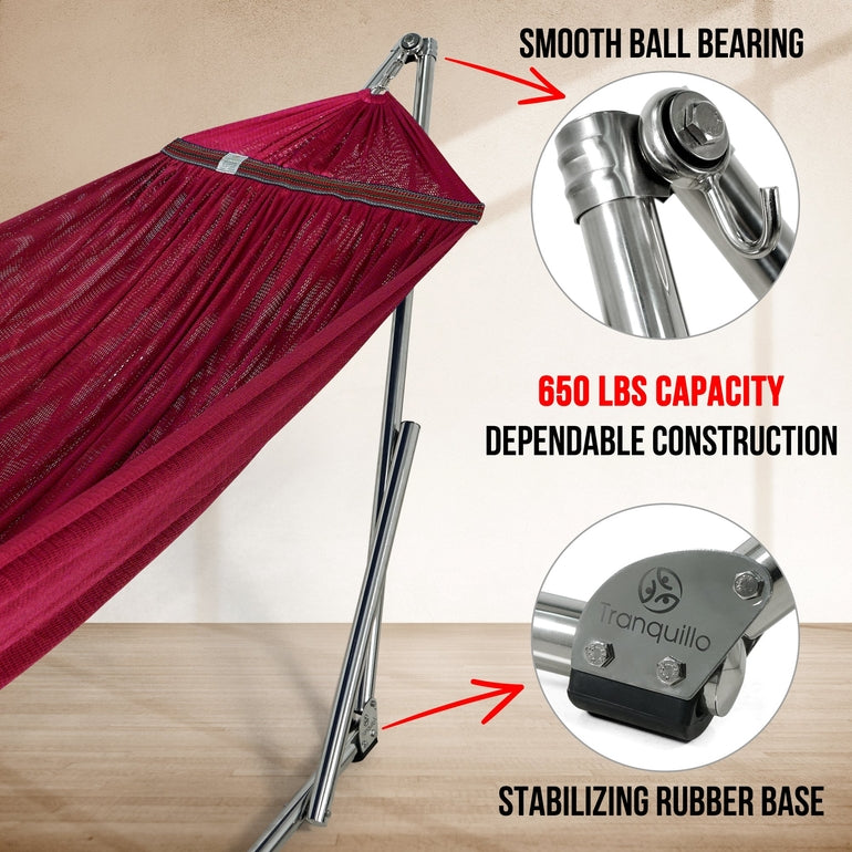 Tranquillo Original Stainless Steel Hammock Stand for Ultimate Relaxation