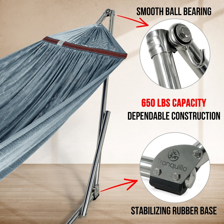 Tranquillo Original Stainless Steel Hammock Stand for Ultimate Relaxation