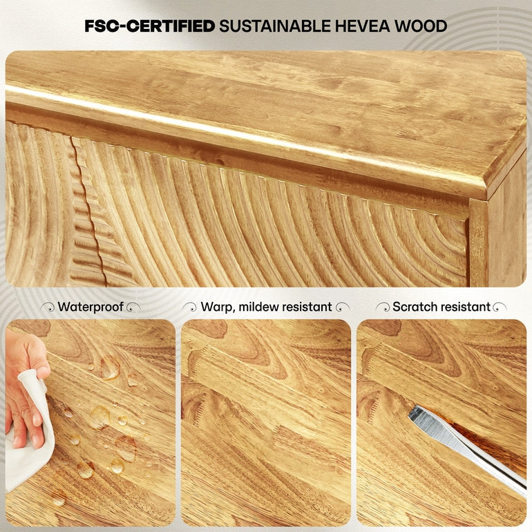 Acacia Harmony TV Stand with Storage for TVs up to 80 Inches