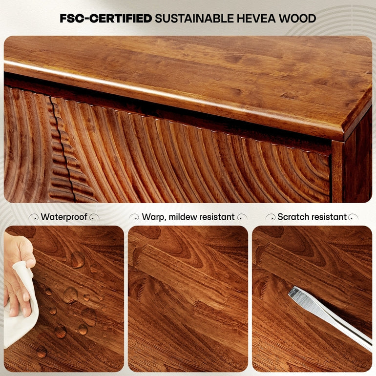 Acacia Harmony TV Stand with Storage for TVs up to 80 Inches