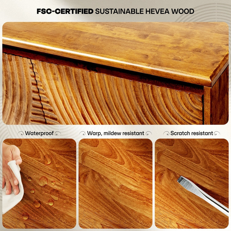 Acacia Harmony TV Stand with Storage for TVs up to 80 Inches