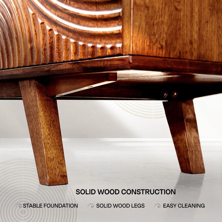 Acacia Harmony TV Stand with Storage for TVs up to 80 Inches