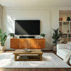 Acacia Harmony TV Stand with Storage for TVs up to 80 Inches