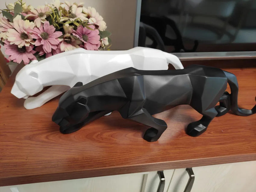 Geometric Panther Statue