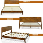 Acacia Serenity Deluxe Wood Platform Bed Frame - Elegant and Durable Design