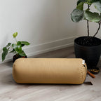Round Yoga Bolster | Natural & Organic | Amber Gold
