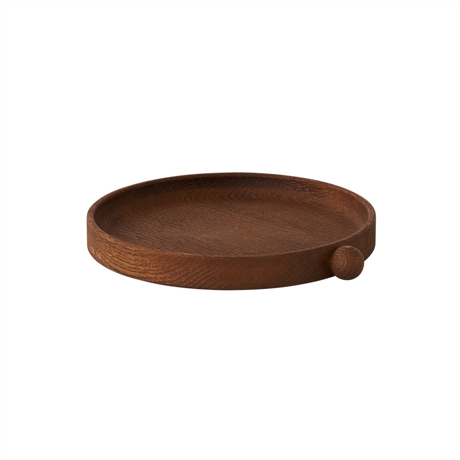 Bandeja Inka de madera redonda - Pequeña - Oscura