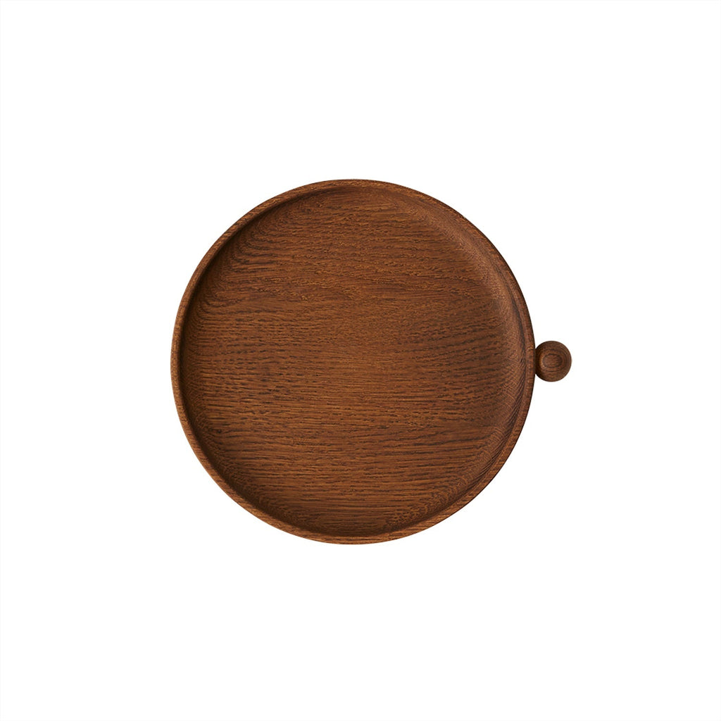 Inka Wood Tray Round - Small - Dark
