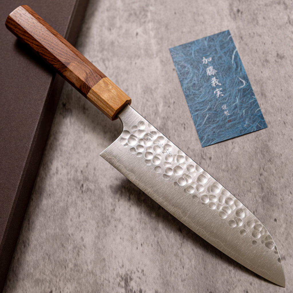 Yoshimi Kato Ginsan Santoku 170 mm