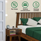 Acacia Kaylin Bed Frame & Nightstand Set for a Stylish Bedroom