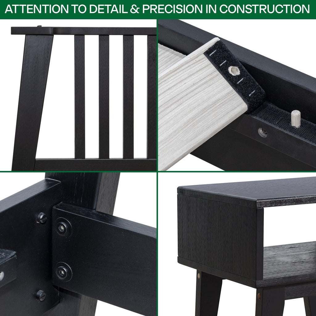 Acacia Kaylin Bed Frame & Nightstand Set for a Stylish Bedroom