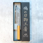 Kenshiro Hatono Ginsan Damascus Bunka 180 mm Zelkova