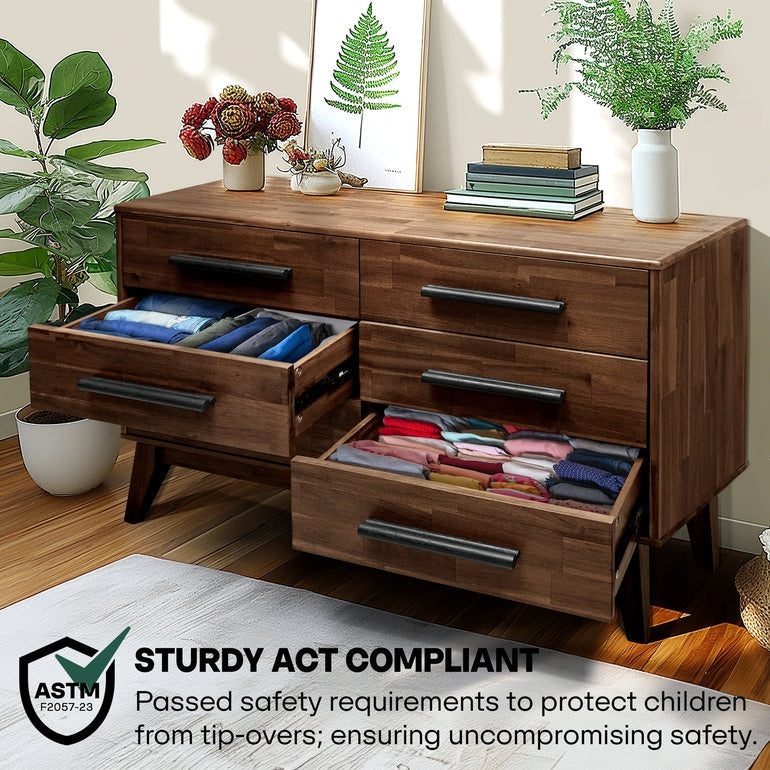Acacia Legacy Solid Wood Dresser for Timeless Elegance and Durability