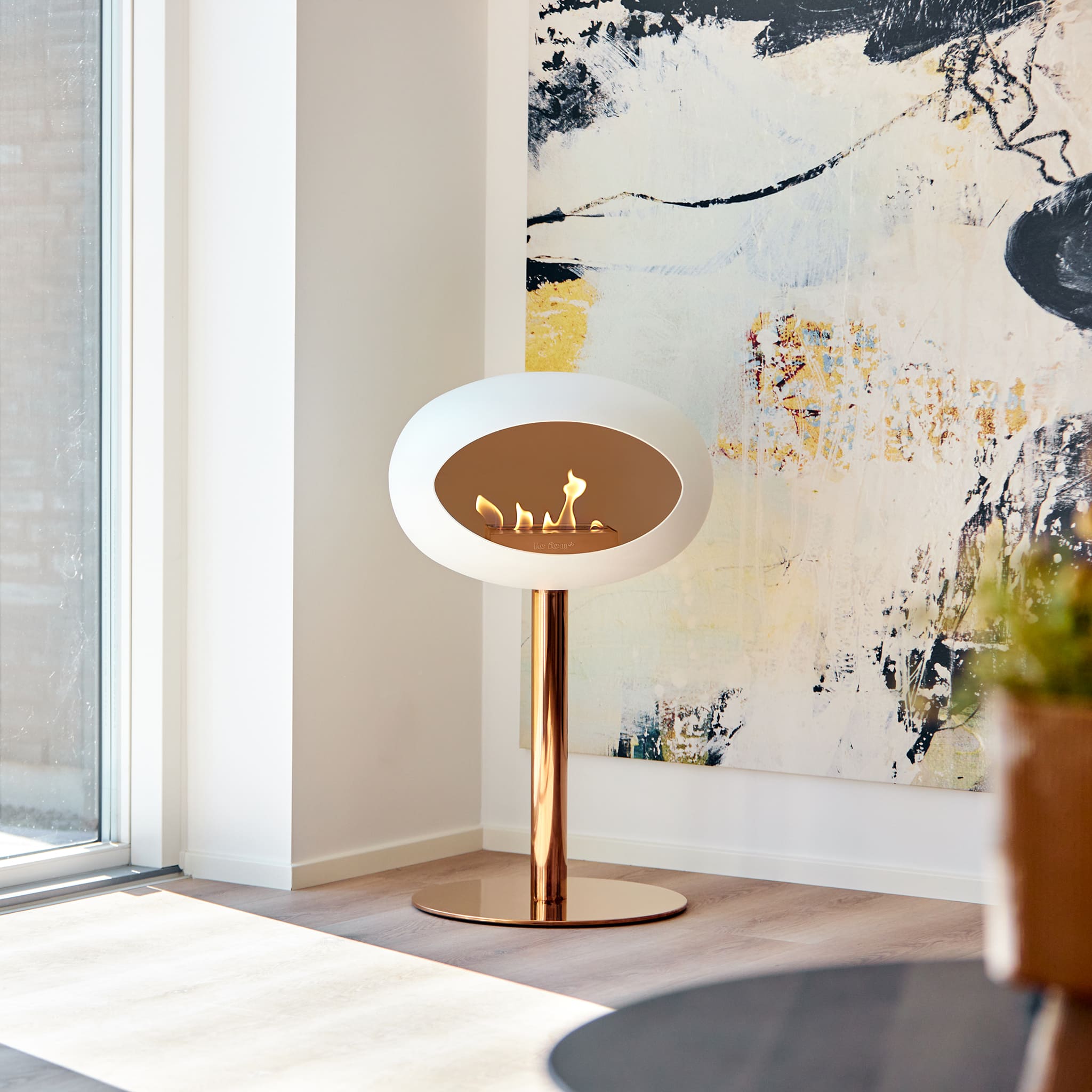 Le Feu Steel Low Dome Blanc 