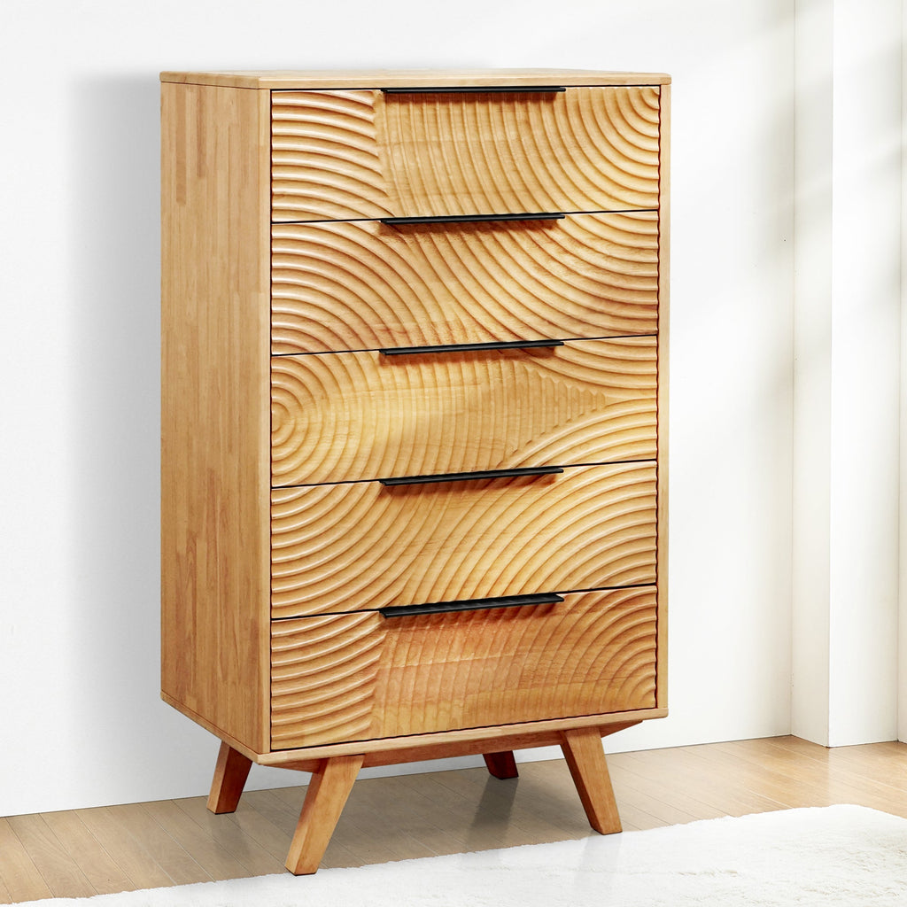 Acacia Harmony Dresser with 5 Drawers for Stylish Storage Solutions