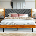Acacia Astoria Upholstered Solid Wood Bed Frame for Elegant Bedrooms