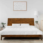 Acacia Serenity Deluxe Wood Platform Bed Frame - Elegant and Durable Design