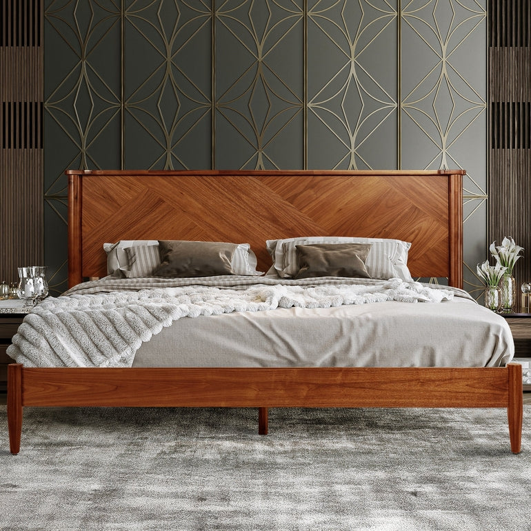 Rorns Panthera Platform Bed Frame With Headboard for Ultimate Comfort