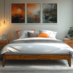 Acacia Mervyn Solid Wood Platform Bed for Timeless Comfort and Style