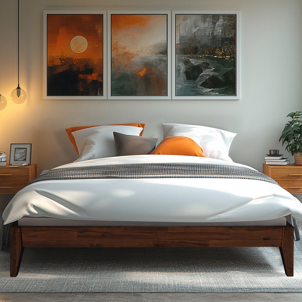 Acacia Mervyn Solid Wood Platform Bed for Timeless Comfort and Style