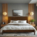 Acacia Serenity Deluxe Wood Platform Bed Frame - Elegant and Durable Design