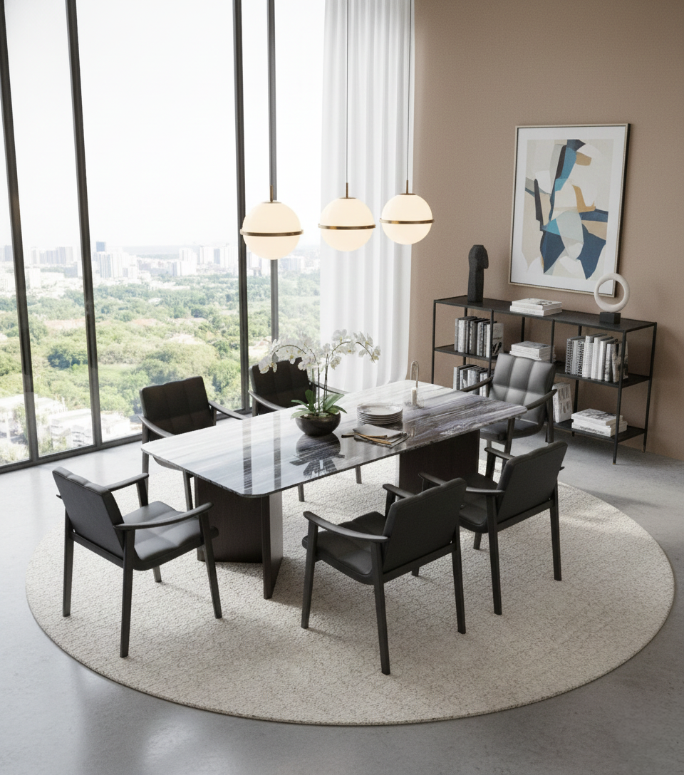 Metropolitan Grand Dining Room Set with 6-8 Chairs