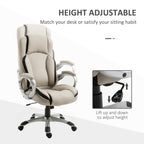 Fisher Ergonomic Executive Office Chair-Beige/Black
