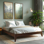 Acacia Mervyn Solid Wood Platform Bed for Timeless Comfort and Style