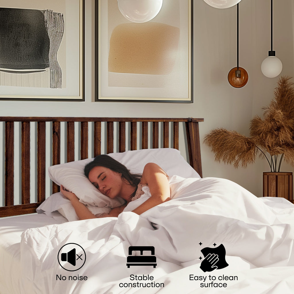 Acacia Kaylin Solid Wood Bed Frame for Durable Style and Comfort