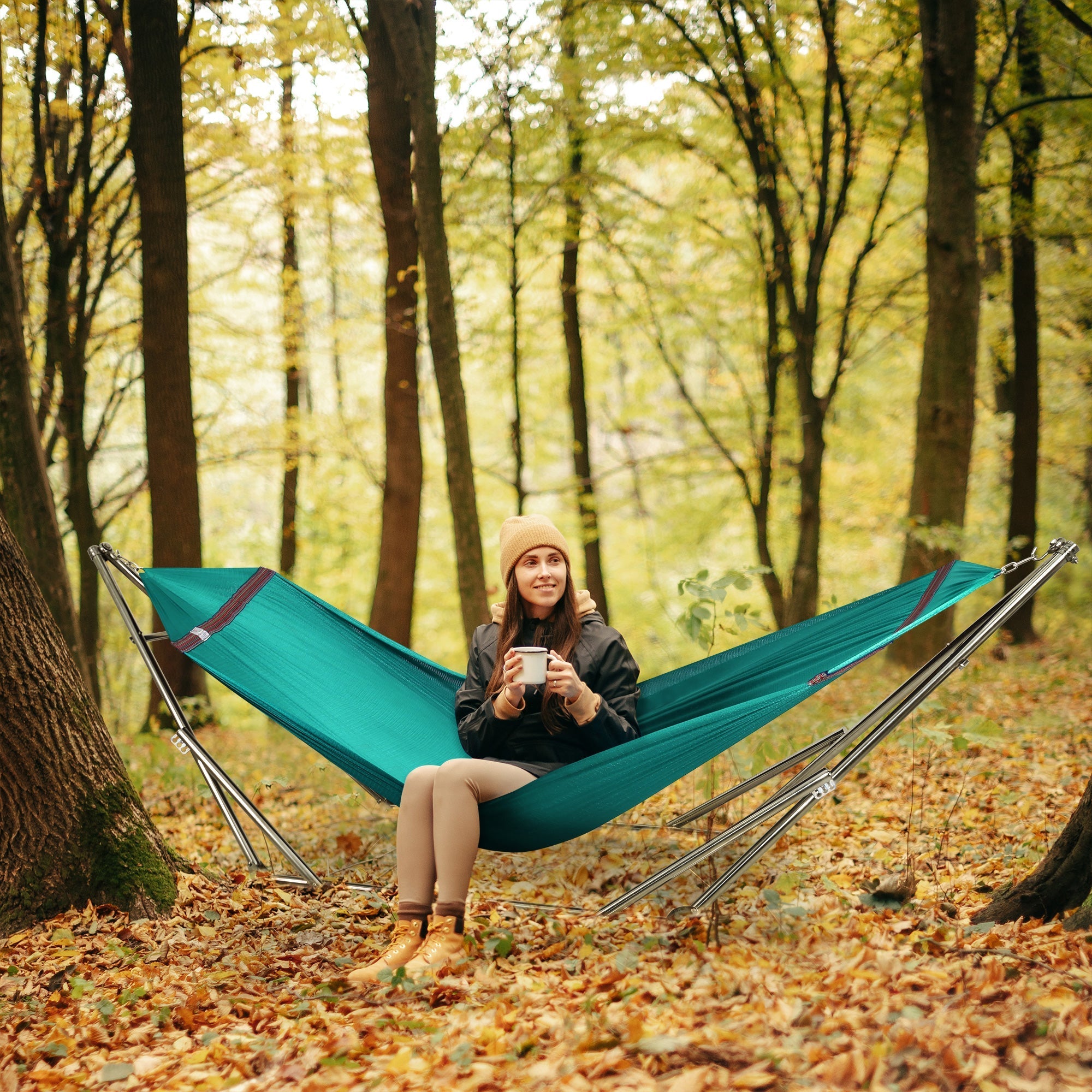 Tranquillo Original Stainless Steel Hammock Stand for Ultimate Relaxation