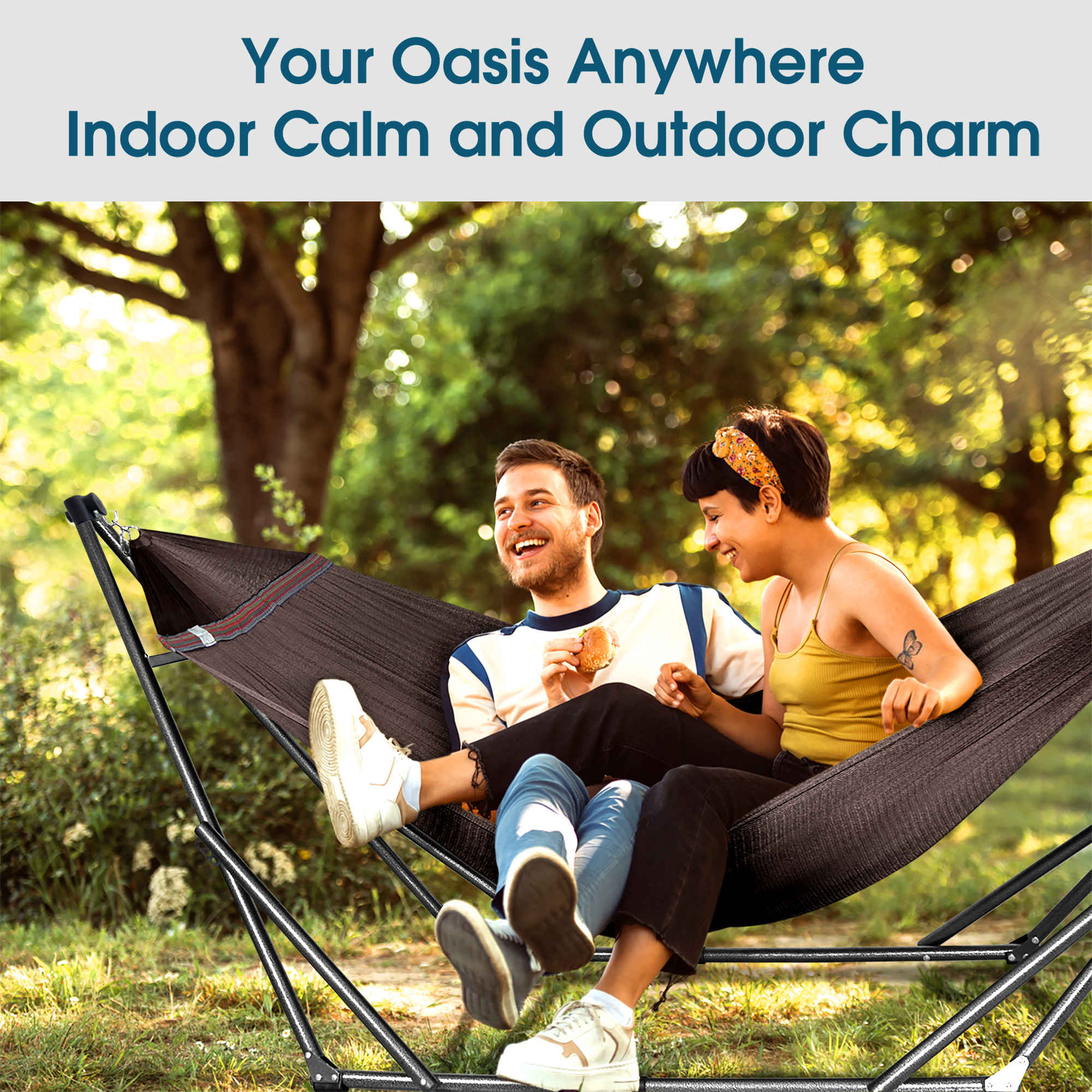 Tranquillo Original Collapsible Hammock with Stand for Ultimate Relaxation