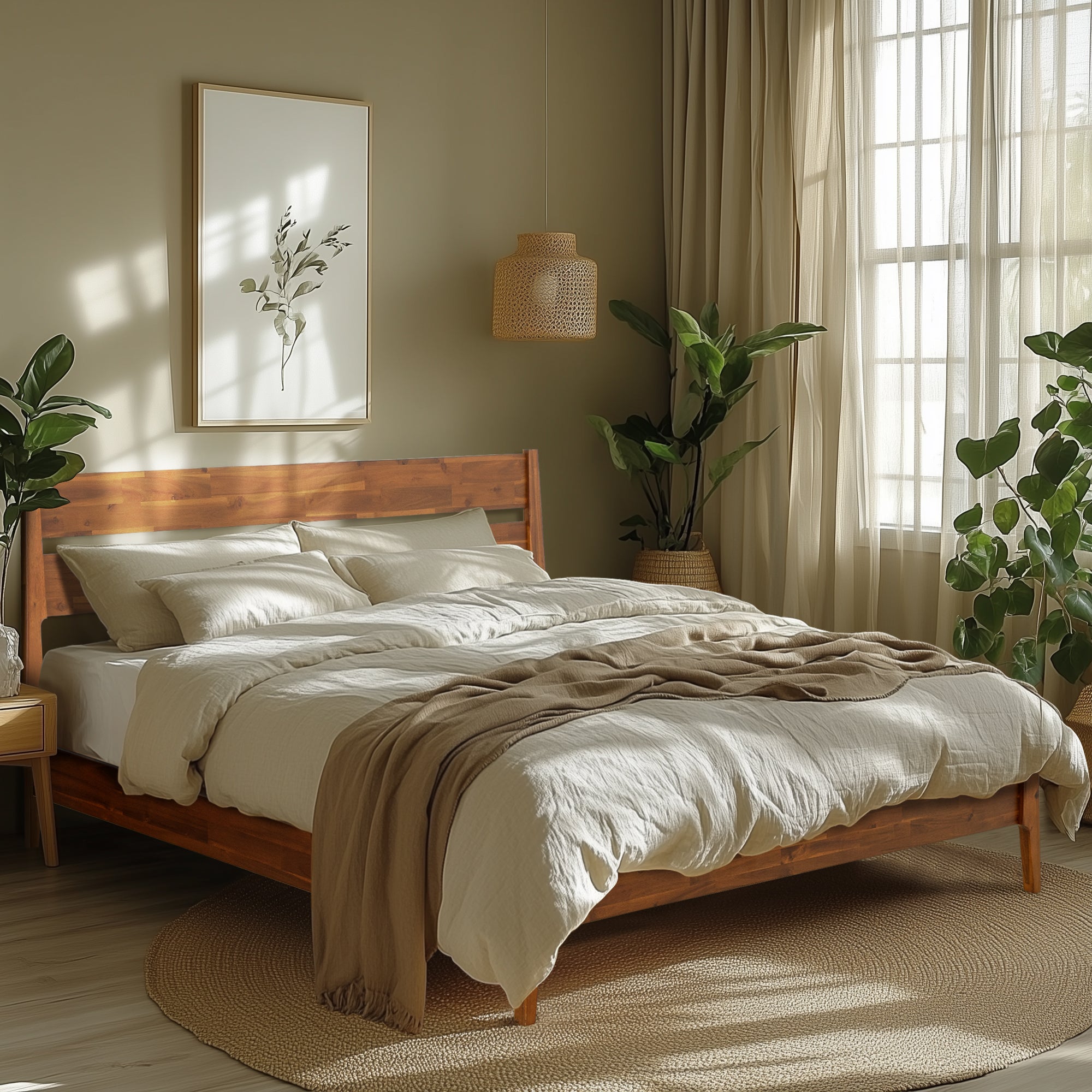 Acacia Callisto Deluxe Solid Wood Bed Frame for Superior Comfort and Style
