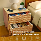 Acacia Elara Nightstand with 2 Drawers - Stylish Storage Solution