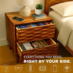 Acacia Elara Nightstand with 2 Drawers - Stylish Storage Solution