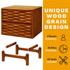 Acacia Elara Nightstand with 2 Drawers - Stylish Storage Solution