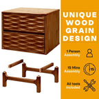 Acacia Elara Nightstand with 2 Drawers - Stylish Storage Solution