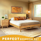 Acacia Elara Nightstand with 2 Drawers - Stylish Storage Solution