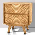 Acacia Harmony Nightstand with 2 Drawers for Elegant Bedroom Storage