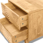 Acacia Harmony Nightstand with 2 Drawers for Elegant Bedroom Storage